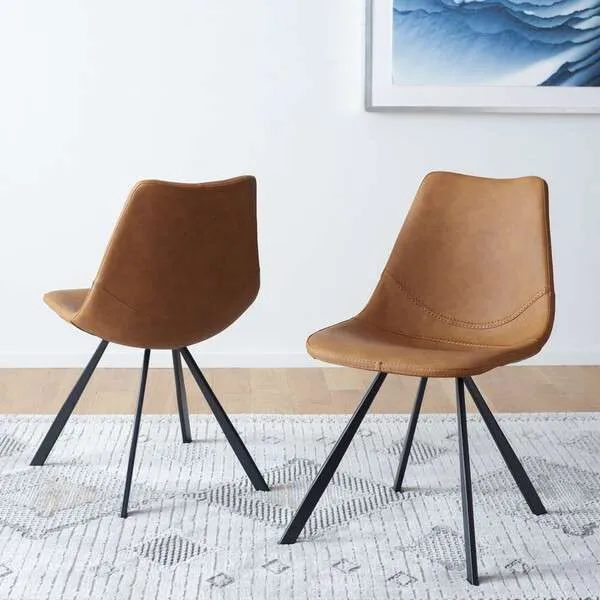 Safavieh Kayne Dining Chair Set Of 2 - Cognac