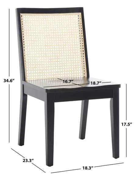 Safavieh Levy Dining Chair Set Of 2 - Black