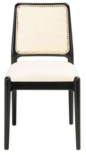 Safavieh Reinhardt Rattan Dining Chair Set Of 2 - Black