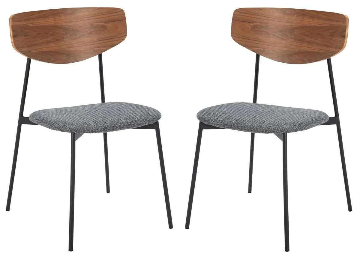 Safavieh Ryker Dining Chair Set Of 2 - Walnut