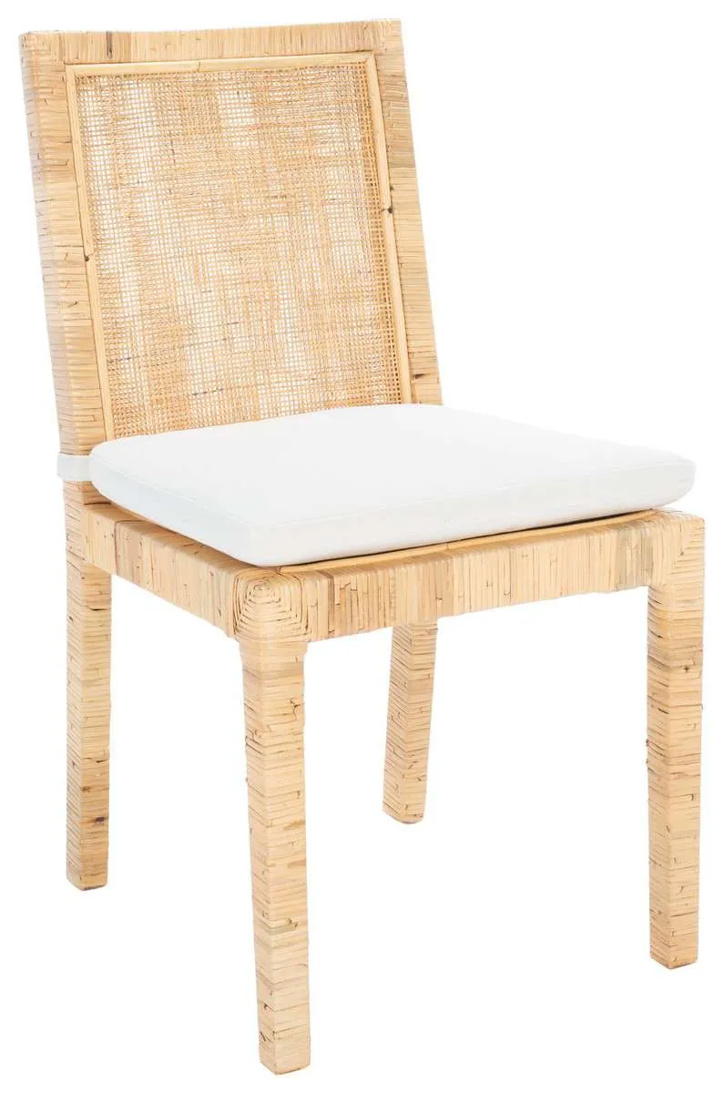 Safavieh Tojo Cane Dining Chair W/ Cushion Set Of 2 - Natural