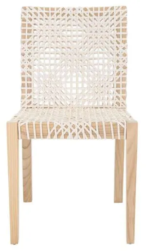 Safavieh Tyria Leather Dining Chair Set Of 2 - White