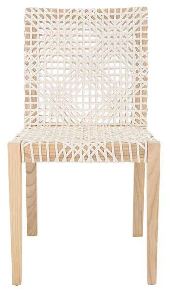 Safavieh Tyria Leather Dining Chair Set Of 2 - White
