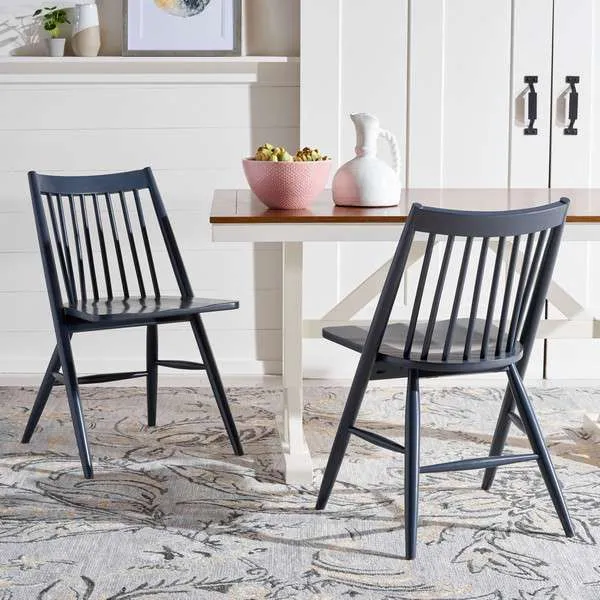 Safavieh Wren 19"H Spindle Dining Chair Set Of 2 - Dark Gray