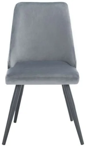 Safavieh Zoi Upholstered Dining Chair Set Of 2 - Slate Gray