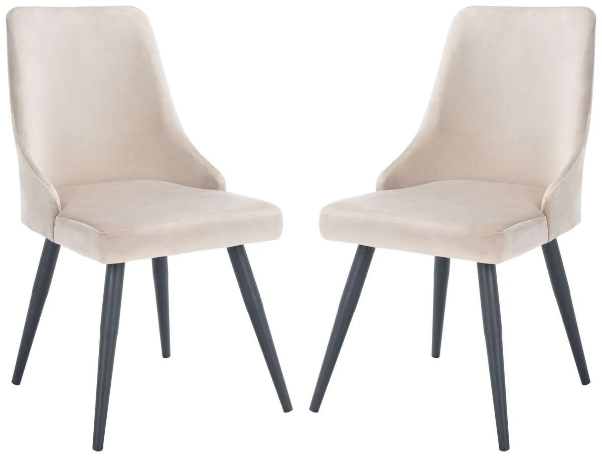 Safavieh Zoi Upholstered Dining Chair Set Of 2 - Taupe