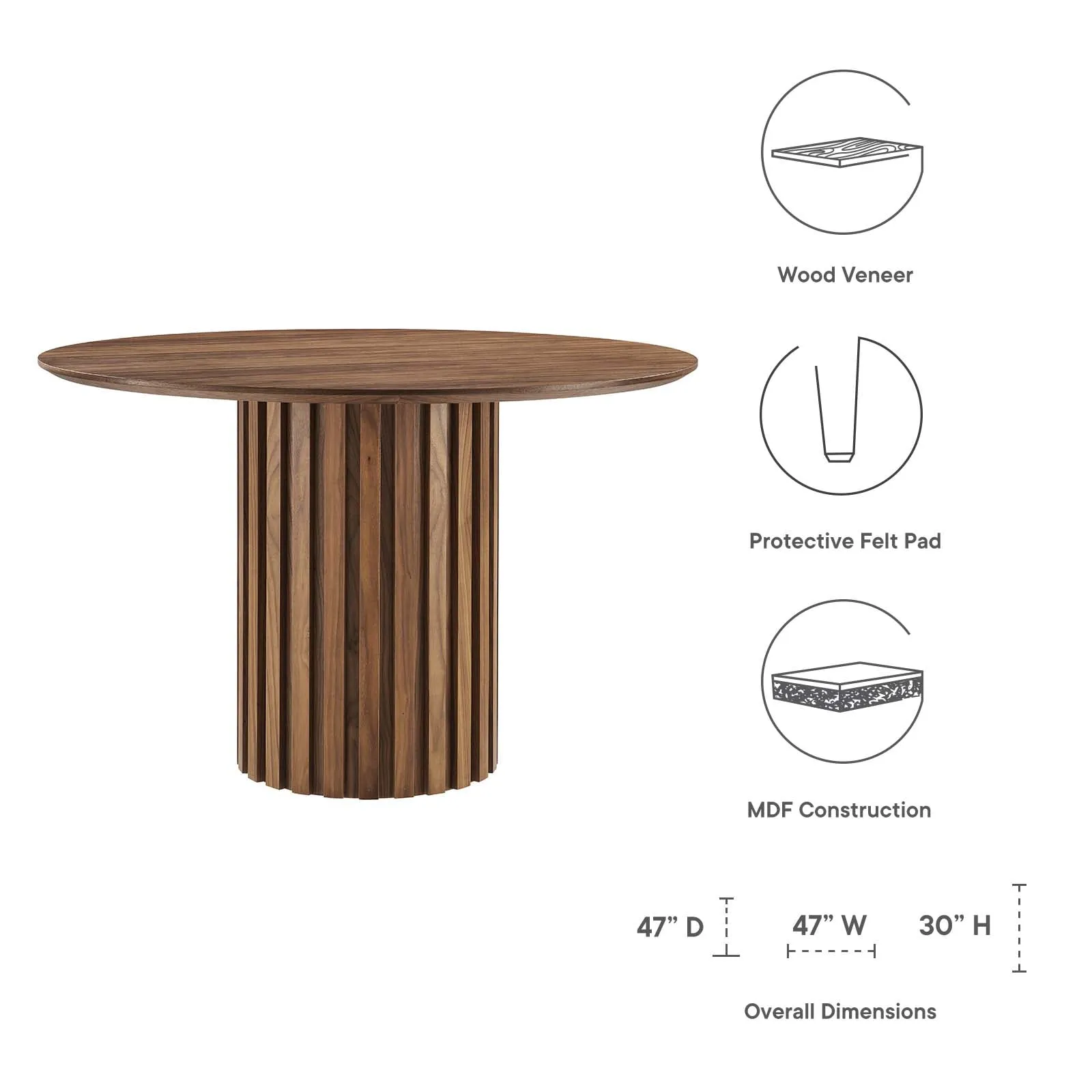Senja 47" Round Dining Table By Modway - EEI-6064