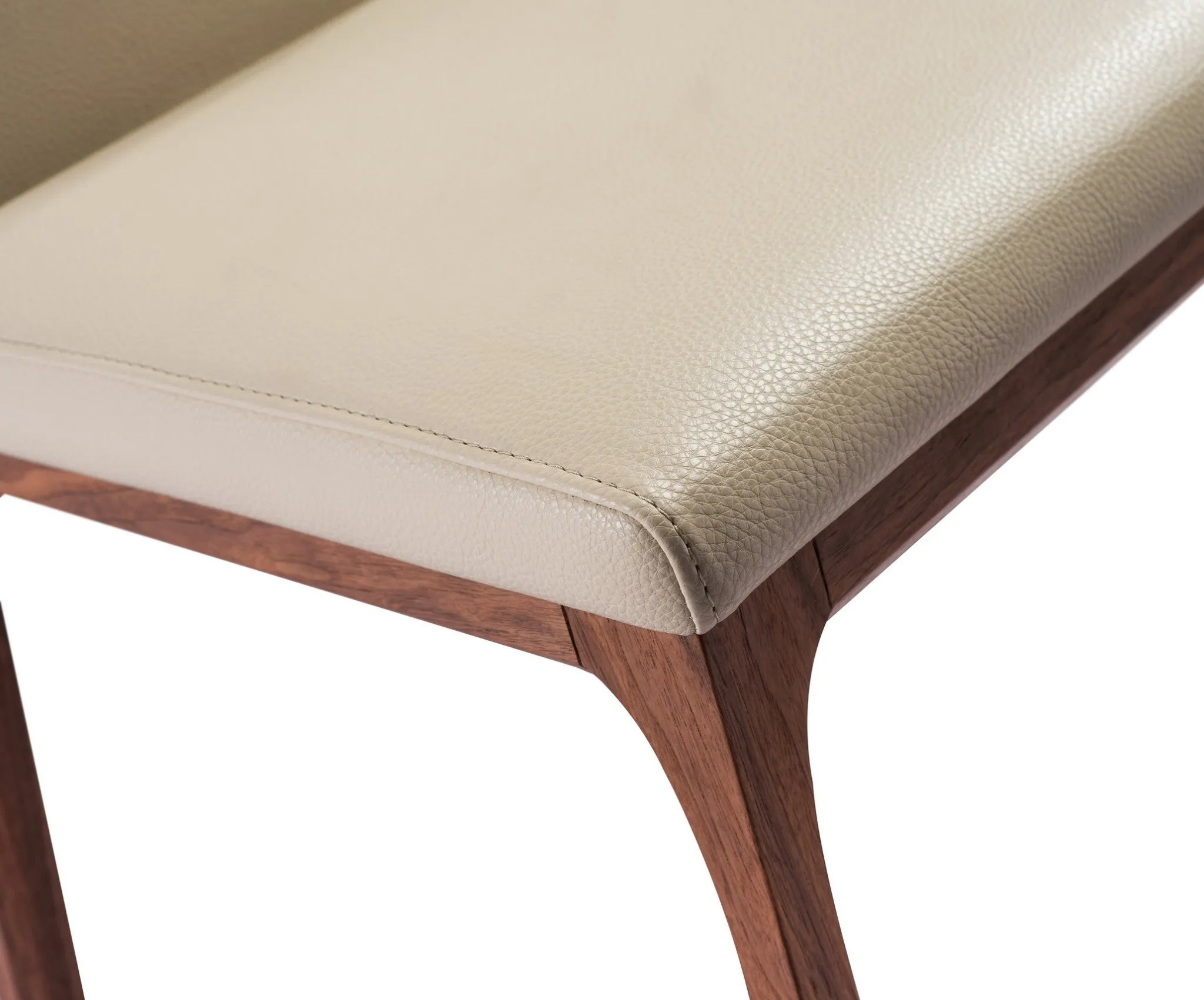 Set Of 2 Taupe Faux Leather Dining Chairs By Homeroots - 370661
