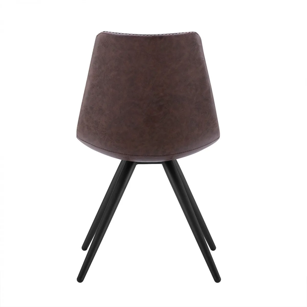 Set of Two Brown Modern Dining Chairs By Homeroots