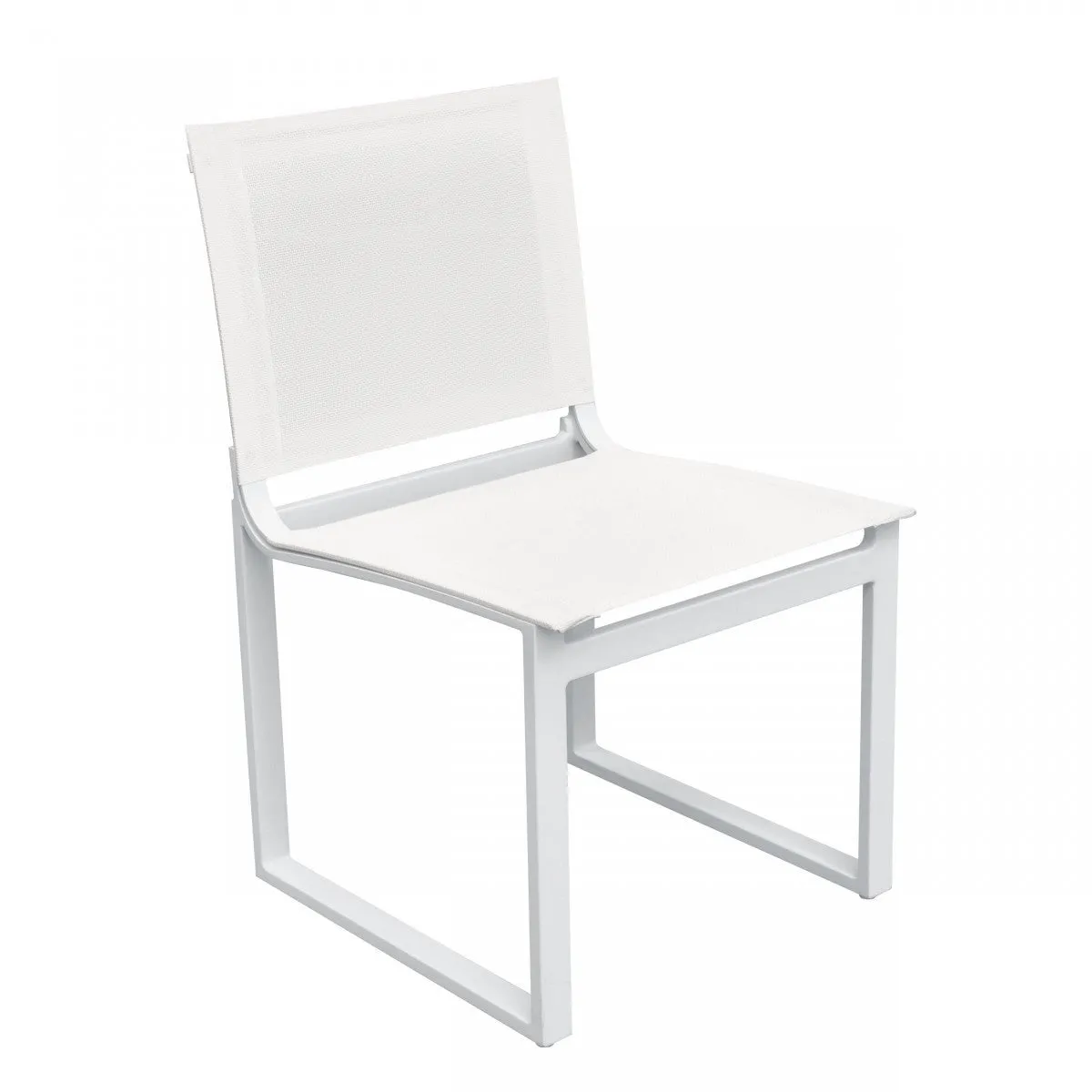 Set of Two White Aluminum Indoor Outdoor Dining Chair By Homeroots