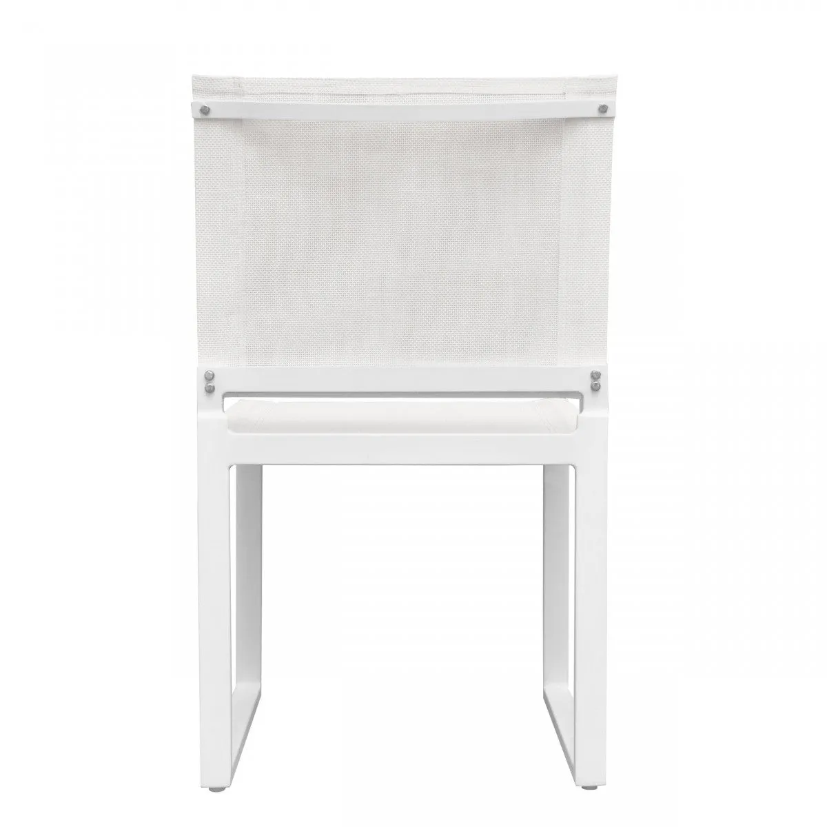 Set of Two White Aluminum Indoor Outdoor Dining Chair By Homeroots