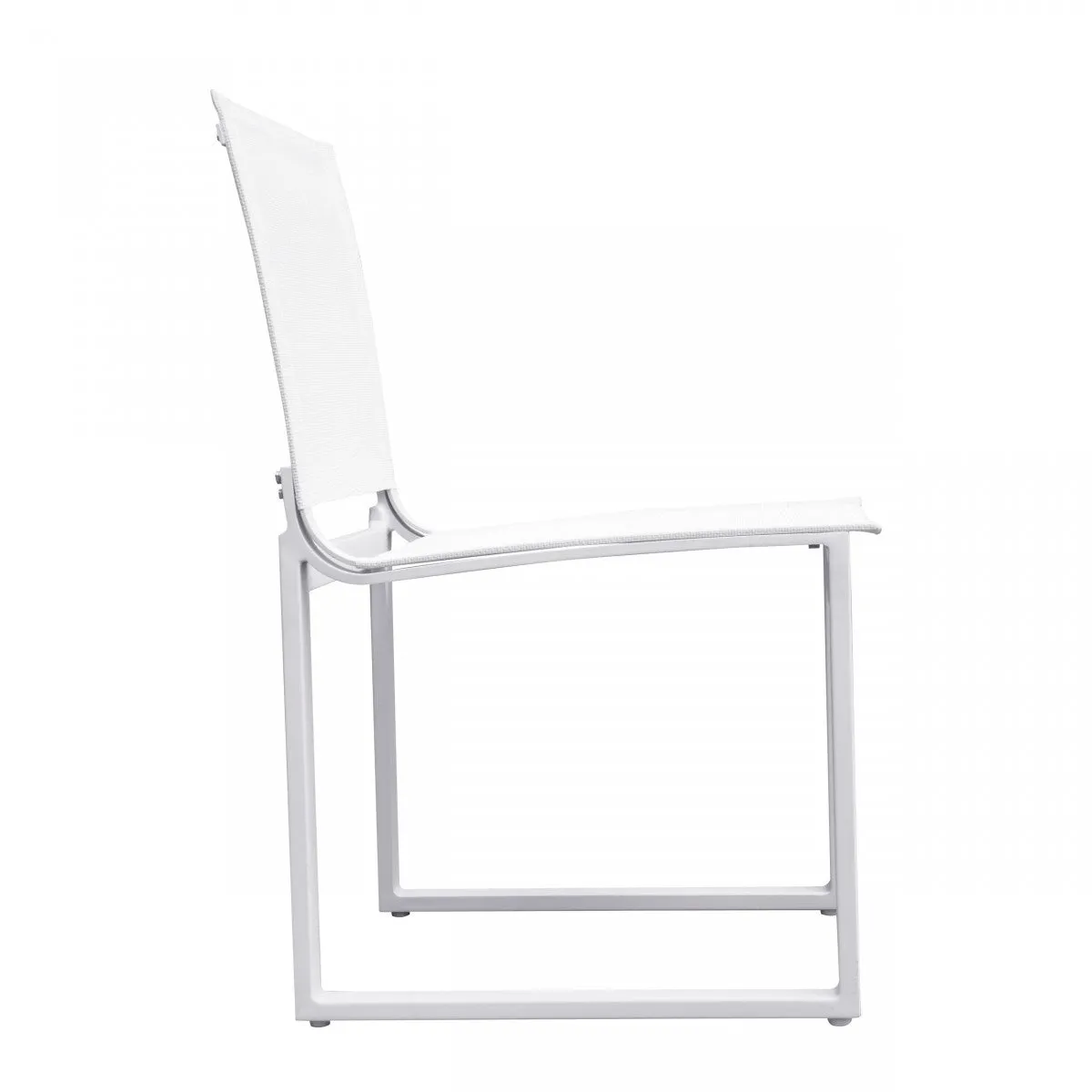 Set of Two White Aluminum Indoor Outdoor Dining Chair By Homeroots