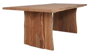 Solid Acacia Wood Live Edge Dining Table By Homeroots