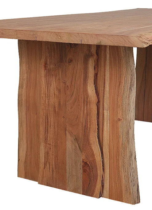 Solid Acacia Wood Live Edge Dining Table By Homeroots