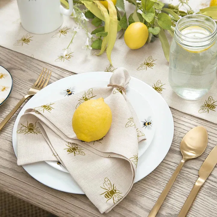 Sophie Allport Bees Linen Set of 4 Napkins