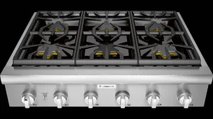Thermador Professional Series 36" 6 Sealed Burner Stainless Gas Rangetop PCG366W