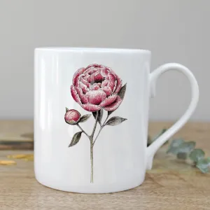 Toasted Crumpet Peony Mug in a Gift Box
