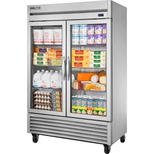 True Manufacturing Commercial T49GHCFGD01 Reach-In Glass Swing Door Refrigerator With Hydrocarbon Refrigerant~Framed Glass Door Version 01