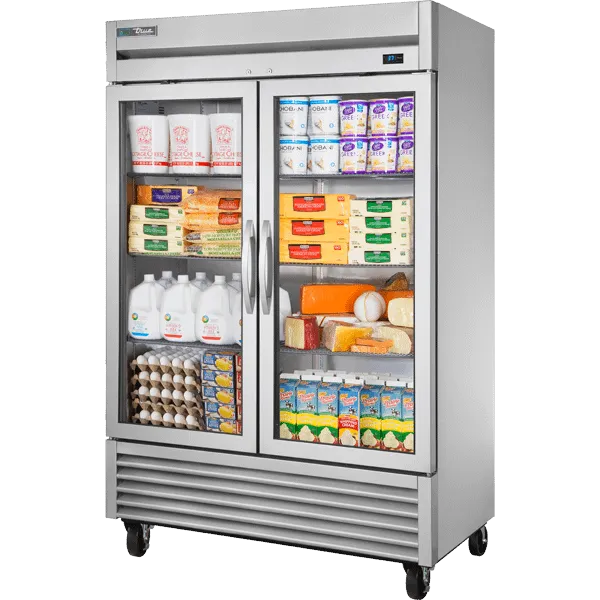 True Manufacturing Commercial T49GHCFGD01 Reach-In Glass Swing Door Refrigerator With Hydrocarbon Refrigerant~Framed Glass Door Version 01