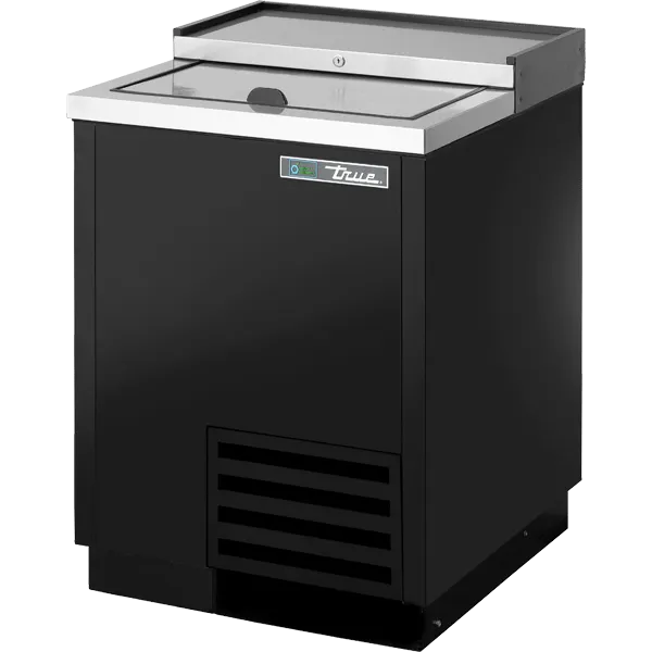 True Manufacturing Commercial TD247HC Solid Slide Lid Deep Well Horizontal Bottle Cooler With Hydrocarbon Refrigerant