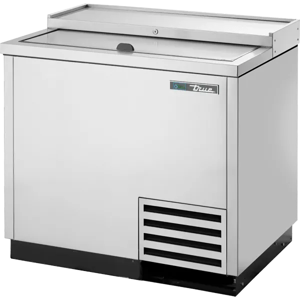 True Manufacturing Commercial TD3612SHC Solid Slide Lid Stainless Steel Deep Well Horizontal Bottle Cooler With Hydrocarbon Refrigerant