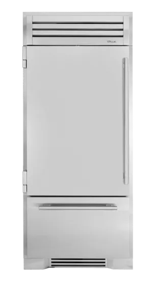 True Residential TR36RBFLSSA 36 Inch Solid Stainless Door Left Hinge Refrigerator With Bottom Freezer