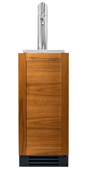 True Residential TUR15BDLOPC 15 Inch Single Tap Overlay Panel Door Left Hinge Undercounter Beverage Dispenser