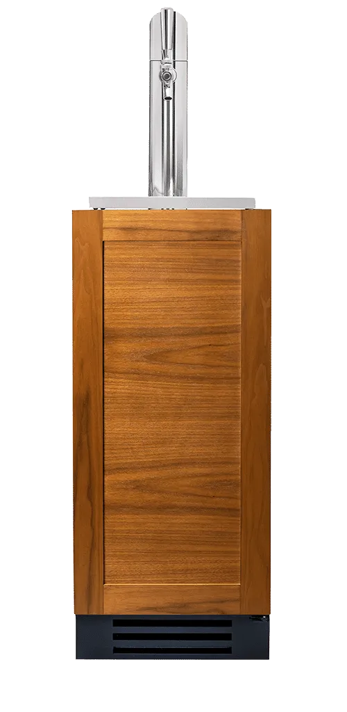 True Residential TUR15BDLOPC 15 Inch Single Tap Overlay Panel Door Left Hinge Undercounter Beverage Dispenser