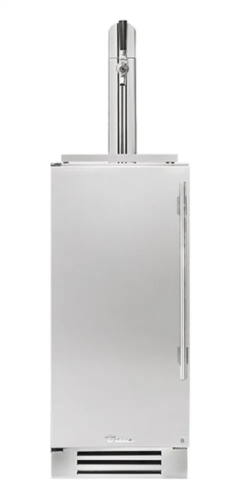 True Residential TUR15BDLSSC 15 Inch Single Tap Solid Stainless Door Left Hinge Undercounter Beverage Dispenser