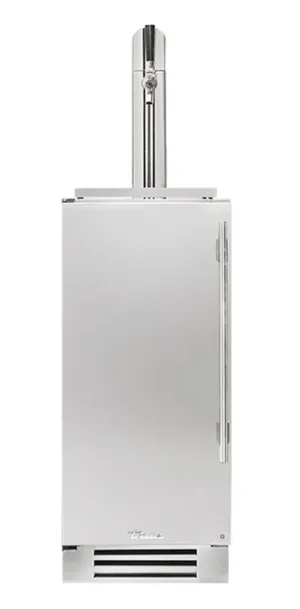 True Residential TUR15BDLSSC 15 Inch Single Tap Solid Stainless Door Left Hinge Undercounter Beverage Dispenser
