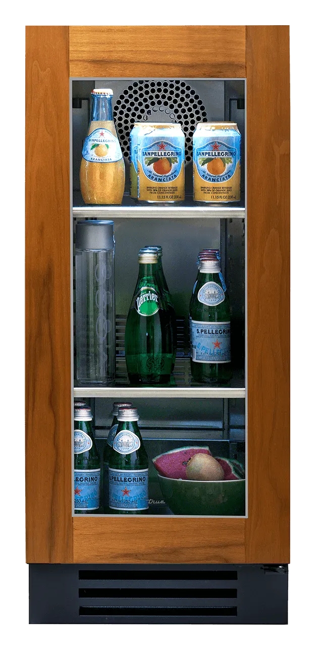 True Residential TUR15ROGC 15 Inch Overlay Glass Door Right Hinge Undercounter Refrigerator