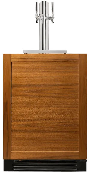 True Residential TUR24DDROPC 24 Inch Dual Tap Overlay Panel Door Right Hinge Undercounter Beverage Dispenser