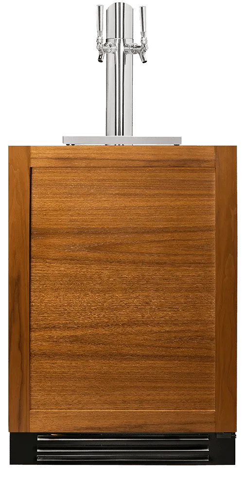 True Residential TUR24DDROPC 24 Inch Dual Tap Overlay Panel Door Right Hinge Undercounter Beverage Dispenser