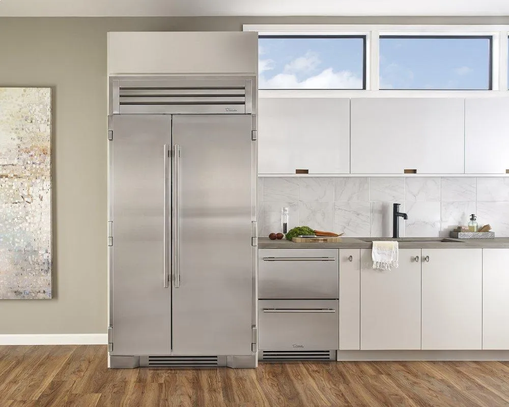 True Residential TUR24DOPC 24 Inch Overlay Panel Door Undercounter Refrigerator Drawer