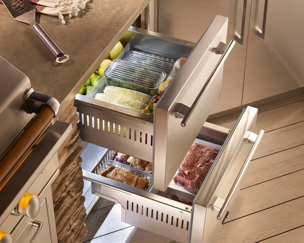 True Residential TUR24DOPC 24 Inch Overlay Panel Door Undercounter Refrigerator Drawer