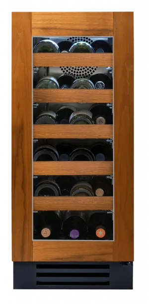 True Residential TWC15LOGC 15 Inch Single Zone Overlay Glass Door Left Hinge Undercounter Wine Cabinet