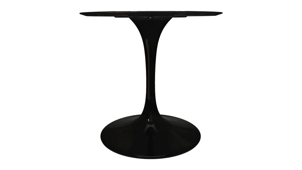 Tulip Fiberglass Black Dining Table - 32" Round By Modholic