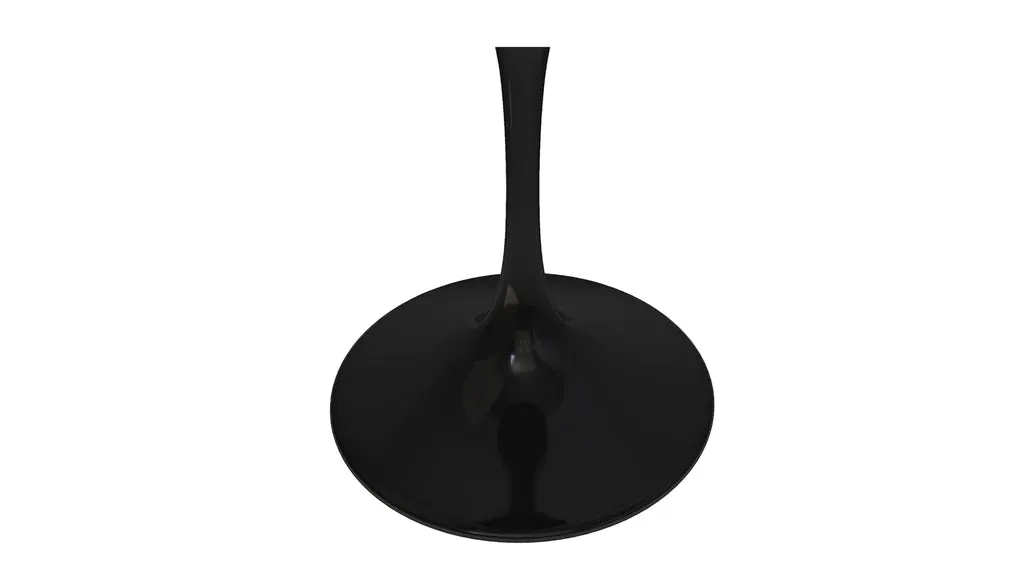 Tulip Fiberglass Black Dining Table - 32" Round By Modholic