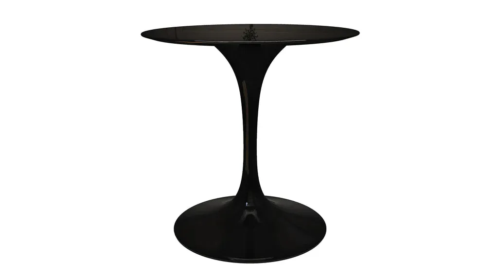 Tulip Fiberglass Black Dining Table - 32" Round By Modholic