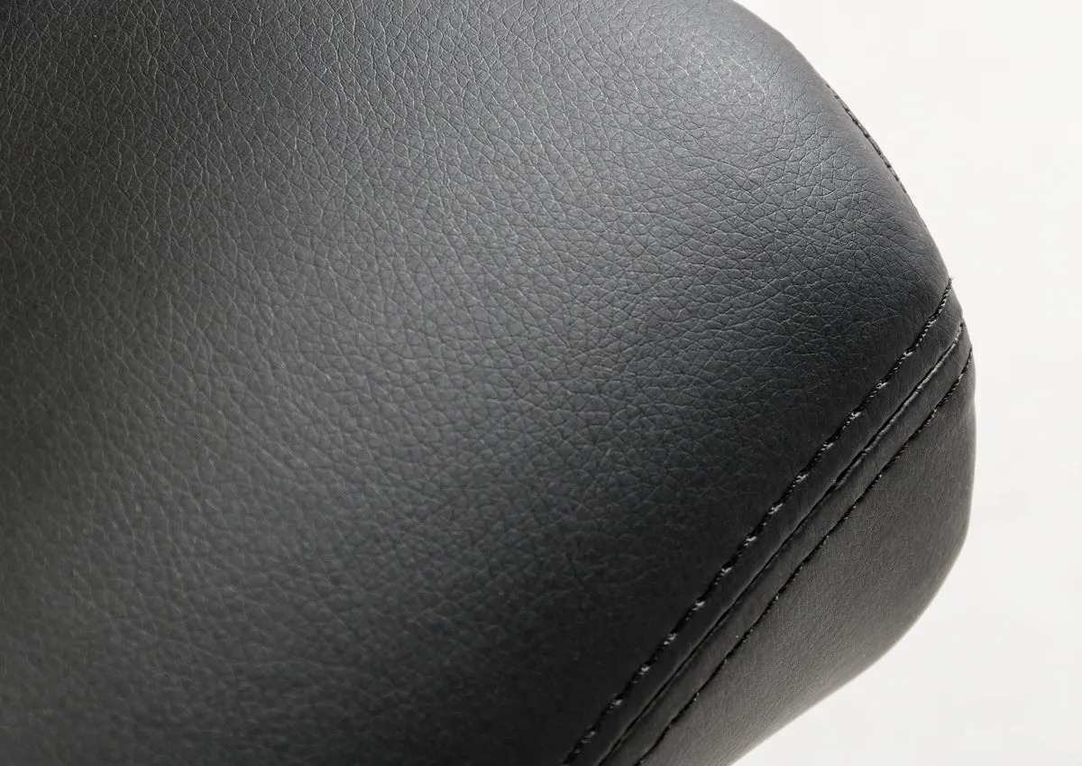 Two 37' Black Leatherette And Steel Dining Chairs By Homeroots