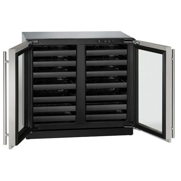 U-Line U3036WCWCS00B 3036Wcwc 36" Dual-Zone Wine Refrigerator With Stainless Frame Finish (115 V/60 Hz Volts /60 Hz Hz)