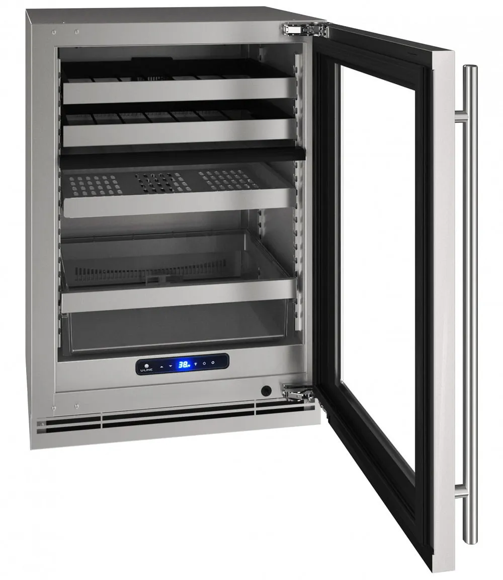 U-Line UHBD524SG51A Hbd524 24" Dual-Zone Beverage Center With Stainless Frame Finish And Left-Hand Hinge Door Swing (115 V/60 Hz Volts /60 Hz Hz)