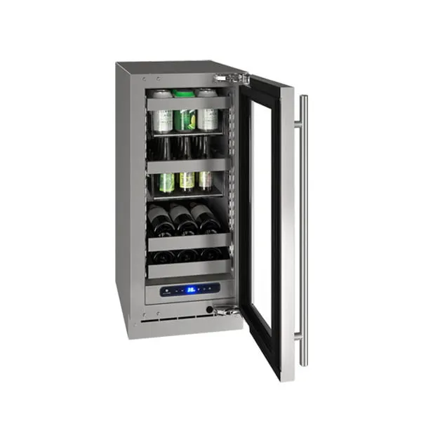 U-Line UHBV515SG51A Hbv515 15" Beverage Center With Stainless Frame Finish And Left-Hand Hinge Door Swing (115 V/60 Hz Volts /60 Hz Hz)