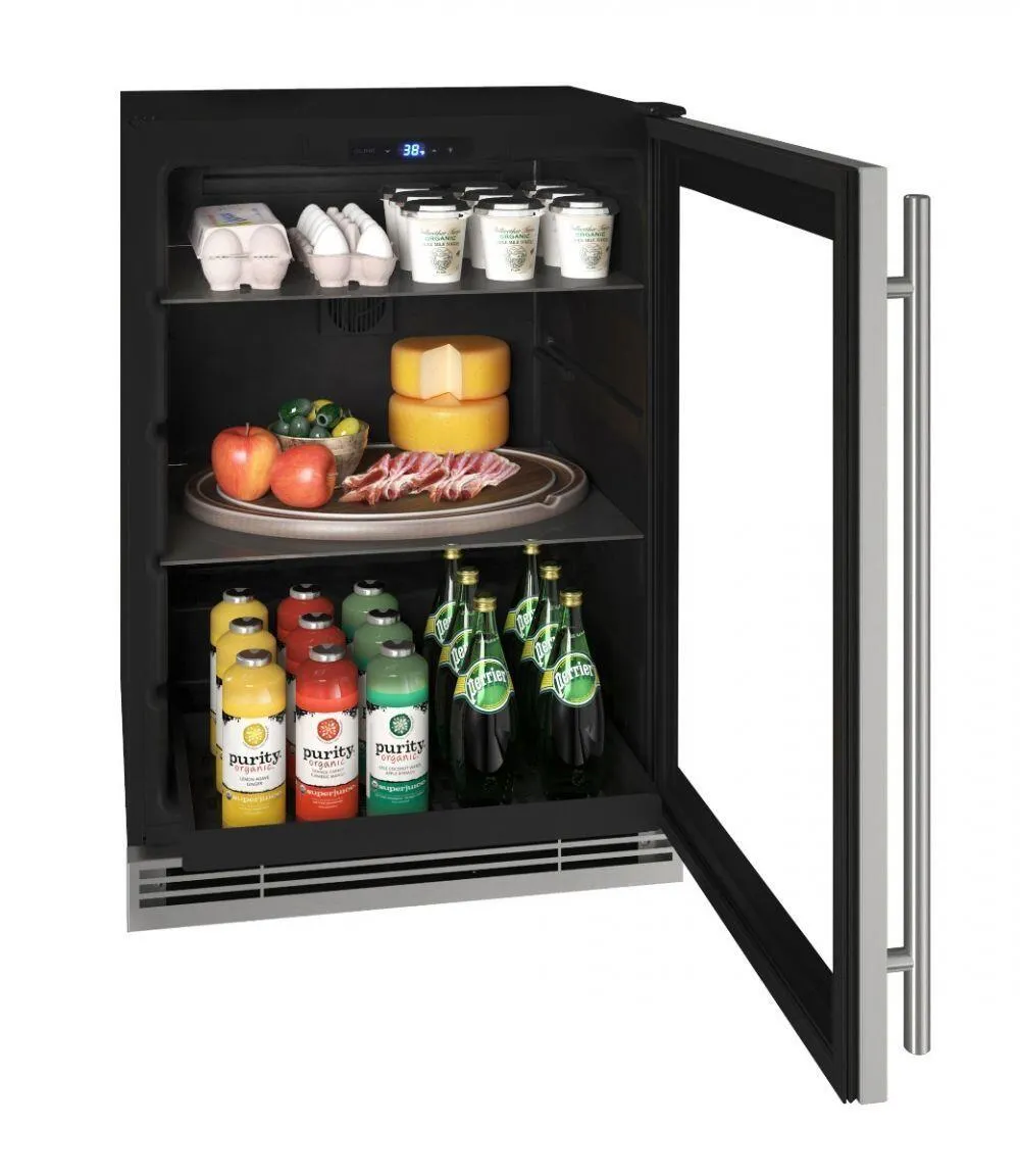 U-Line UHRE124SG01A Hre124 24" Refrigerator With Stainless Frame Finish (115V/60 Hz Volts /60 Hz Hz)