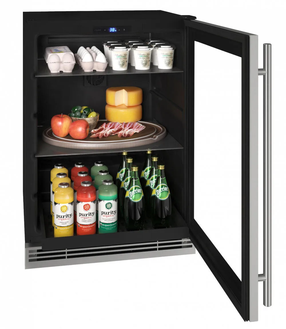U-Line UHRE124SG01A Hre124 24" Refrigerator With Stainless Frame Finish (115V/60 Hz Volts /60 Hz Hz)
