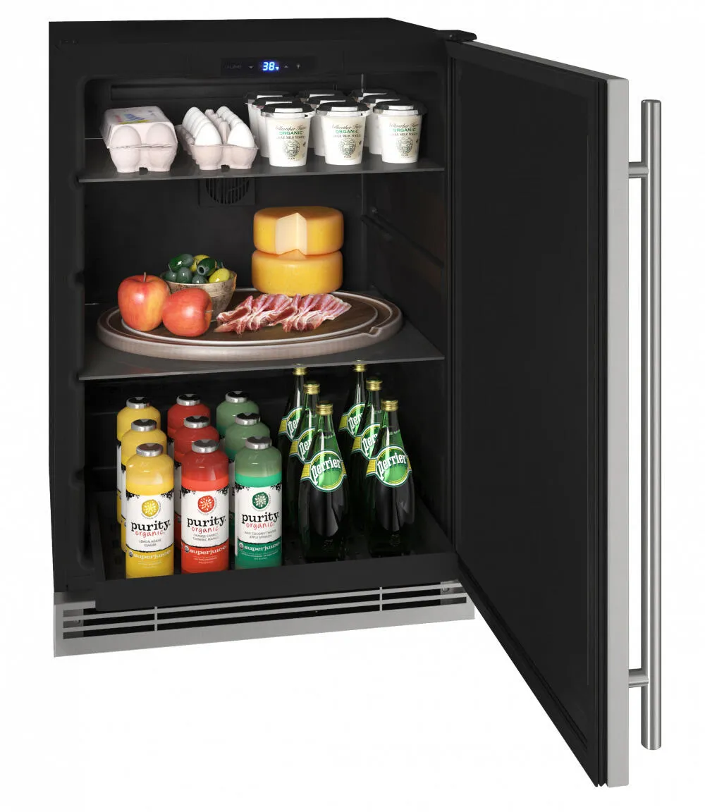 U-Line UHRE124SS01A Hre124 24" Refrigerator With Stainless Solid Finish (115V/60 Hz Volts /60 Hz Hz)