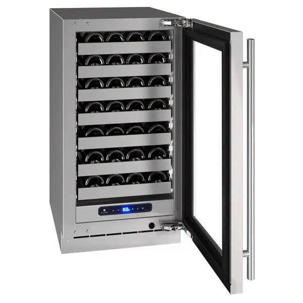 U-Line UHWC518SG51A Hwc518 18" Wine Refrigerator With Stainless Frame Finish And Left-Hand Hinge Door Swing (115 V/60 Hz Volts /60 Hz Hz)