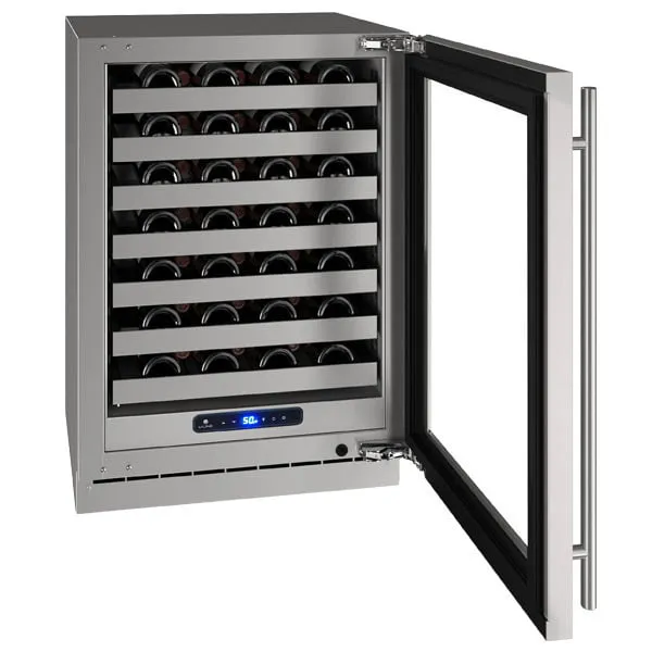 U-Line UHWC524SG41A Hwc524 24" Wine Refrigerator With Stainless Frame Finish And Right-Hand Hinge Door Swing (115 V/60 Hz Volts /60 Hz Hz)