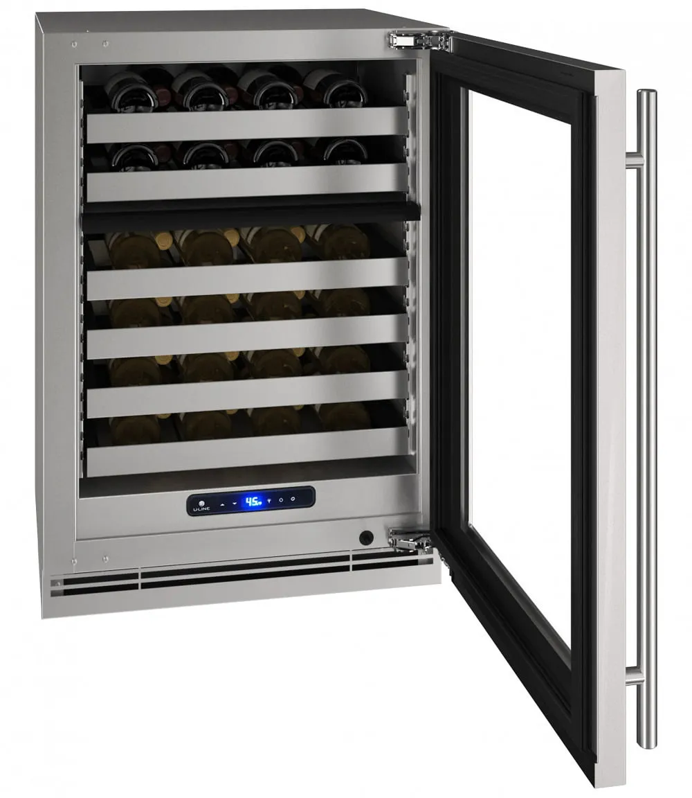 U-Line UHWD524SG41A Hwd524 24" Dual-Zone Wine Refrigerator With Stainless Frame Finish And Right-Hand Hinge Door Swing (115 V/60 Hz Volts /60 Hz Hz)