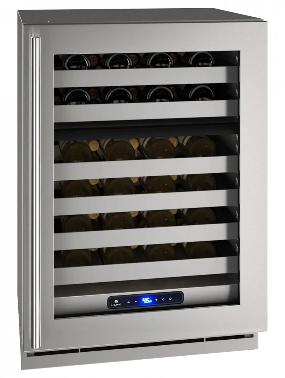 U-Line UHWD524SG41A Hwd524 24" Dual-Zone Wine Refrigerator With Stainless Frame Finish And Right-Hand Hinge Door Swing (115 V/60 Hz Volts /60 Hz Hz)